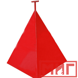 Фото 13 - Пожарная пирамида для пожарного гидранта 500x500x600 (Трехгранная).